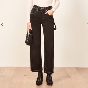 Reformation black carpenter pant size 26